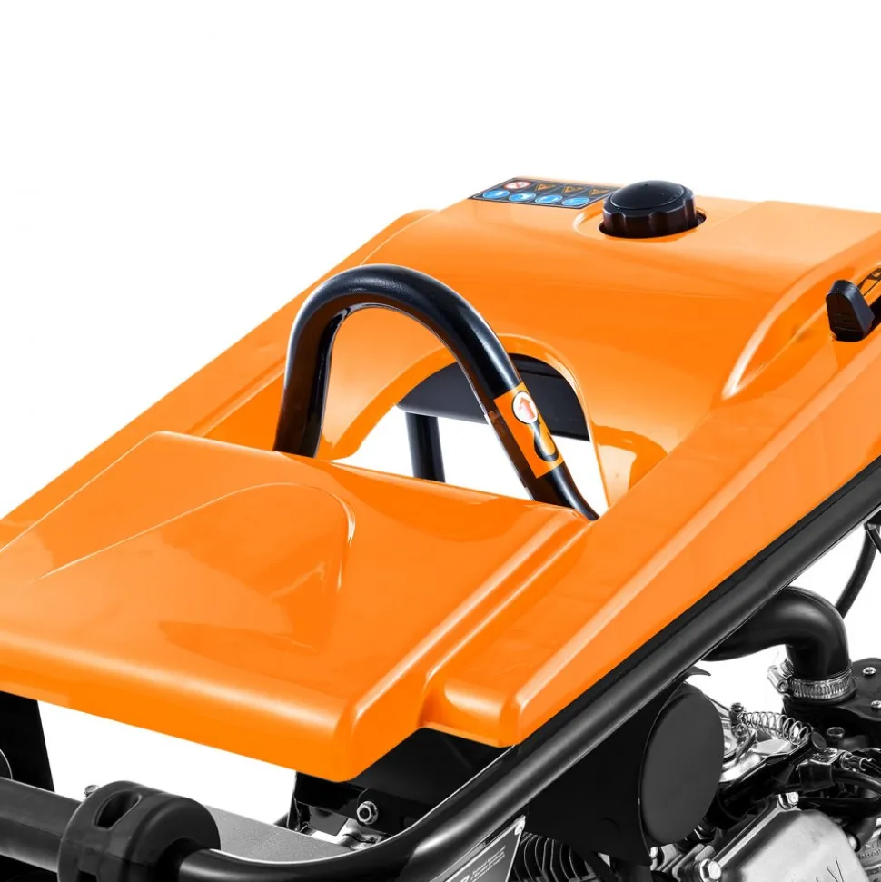 VEVOR Jumping Jack Compactor, 6.5 HP Vibratory Rammer Fuel-Powered 196 cc Engine Tamper, 3600 lbs Impact Force, 26" Max Compaction Depth, for Soil, Gravel, Footings, Concrete Slabs, and Foundations