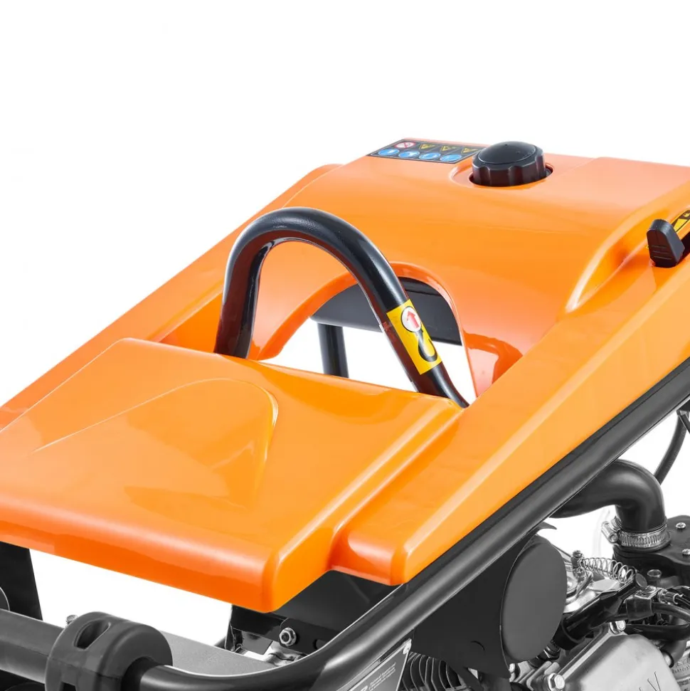 VEVOR Jumping Jack Compactor, 6.5 HP Vibratory Rammer Fuel-Powered 196 cc Engine Tamper, 3600 lbs Impact Force, 26" Max Compaction Depth, Four-Spring, for Soil, Gravel, Concrete Slabs, Foundations