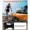 VEVOR Kayak Cart, 300 lbs Load Capacity, Foldable Kayak Trolley with 10-inch Solid Rubber Tires & 1 Ratchet Strap, Paddle Board Trolley for Carrying Kayaks, Canoes, Paddleboards, Float Mats, Jon Boats