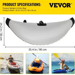 VEVOR Kayak Outrigger Stabilizers, 2 PCS, PVC Inflatable Outrigger Float with Sidekick Arms Rod, Standing Float Stabilizer System Kit for Kayaks, Canoes, Fishing Boats
