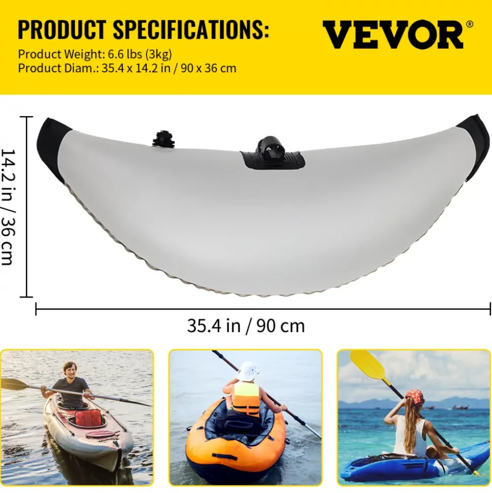 VEVOR Kayak Outrigger Stabilizers, 2 PCS, PVC Inflatable Outrigger Float with Sidekick Arms Rod, Standing Float Stabilizer System Kit for Kayaks, Canoes, Fishing Boats