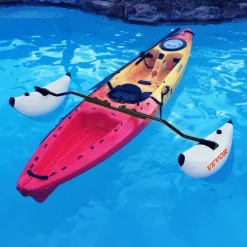 VEVOR Kayak Outrigger Stabilizers, 2 PCS, PVC Inflatable Outrigger Float with Sidekick Arms Rod, Standing Float Stabilizer System Kit for Kayaks, Canoes, Fishing Boats