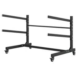 VEVOR Kayak Storage Rack for 2 Kayaks, Holds 175 lbs, Heavy Duty Adjustable Freestanding Stand with Lockable Wheels for Indoor Outdoor Garage Shed Dock, Holder for Canoe, SUP, Surfboard & Paddleboard