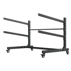 VEVOR Kayak Storage Rack for 2 Kayaks, Holds 175 lbs, Heavy Duty Adjustable Freestanding Stand with Lockable Wheels for Indoor Outdoor Garage Shed Dock, Holder for Canoe, SUP, Surfboard & Paddleboard