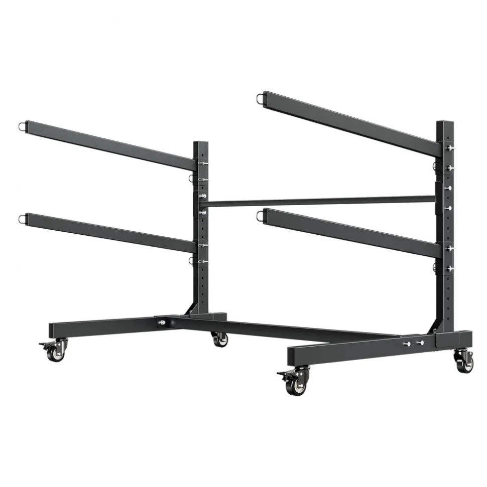 VEVOR Kayak Storage Rack for 2 Kayaks, Holds 175 lbs, Heavy Duty Adjustable Freestanding Stand with Lockable Wheels for Indoor Outdoor Garage Shed Dock, Holder for Canoe, SUP, Surfboard & Paddleboard