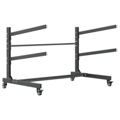 VEVOR Kayak Storage Rack for 2 Kayaks, Holds 175 lbs, Heavy Duty Adjustable Freestanding Stand with Lockable Wheels for Indoor Outdoor Garage Shed Dock, Holder for Canoe, SUP, Surfboard & Paddleboard