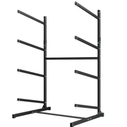 VEVOR Kayak Storage Rack for 4 Kayaks, Holds 220 lbs, Heavy Duty Freestanding Stand for Indoor Outdoor Garage Shed Dock, Storage Rack Stand Holder for Canoe, Small Boat, SUP, Surfboard & Paddleboard