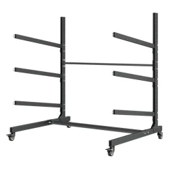 VEVOR Kayak Storage Rack for 3 Kayaks, Holds 200 lbs, Heavy Duty Adjustable Freestanding Stand with Lockable Wheels for Indoor Outdoor Garage Shed Dock, Holder for Canoe, SUP, Surfboard & Paddleboard