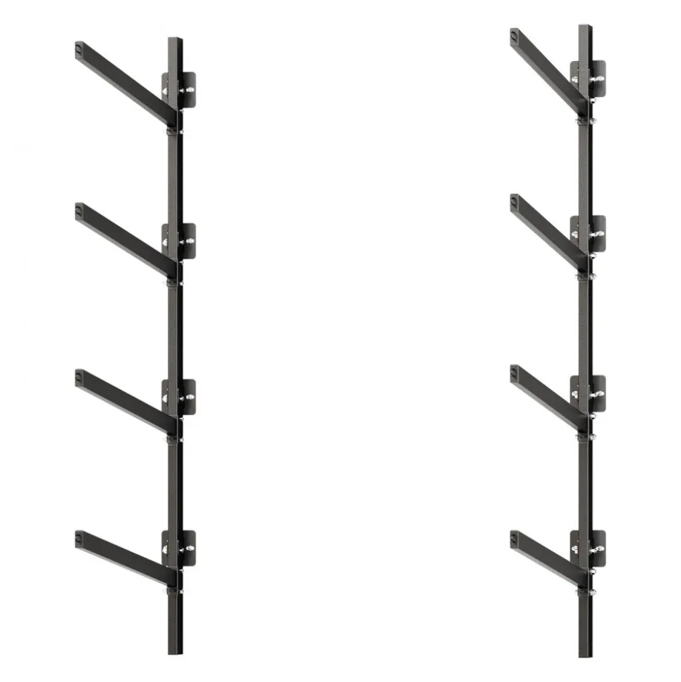 VEVOR Kayak Storage Rack for 4 Kayaks, Holds 300 lbs, Heavy Duty Adjustable Wall Mount Stand for Indoor Outdoor Garage Shed Dock, Storage Holder for Canoe, Small Boat, SUP, Surfboard & Paddleboard