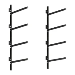 VEVOR Kayak Storage Rack for 4 Kayaks, Holds 300 lbs, Heavy Duty Adjustable Wall Mount Stand for Indoor Outdoor Garage Shed Dock, Storage Holder for Canoe, Small Boat, SUP, Surfboard & Paddleboard