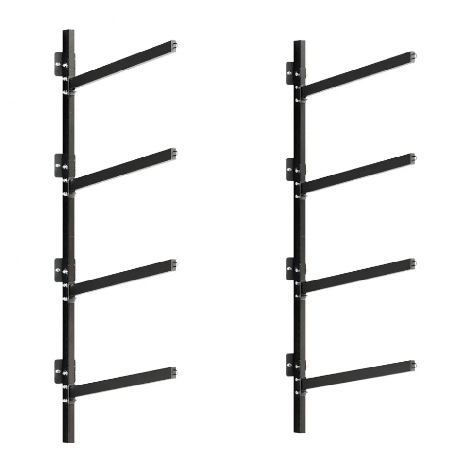 VEVOR Kayak Storage Rack for 4 Kayaks, Holds 300 lbs, Heavy Duty Adjustable Wall Mount Stand for Indoor Outdoor Garage Shed Dock, Storage Holder for Canoe, Small Boat, SUP, Surfboard & Paddleboard