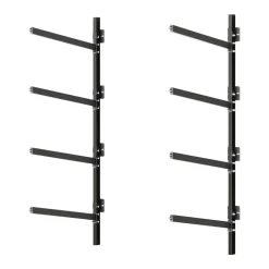 VEVOR Kayak Storage Rack for 4 Kayaks, Holds 300 lbs, Heavy Duty Adjustable Wall Mount Stand for Indoor Outdoor Garage Shed Dock, Storage Holder for Canoe, Small Boat, SUP, Surfboard & Paddleboard