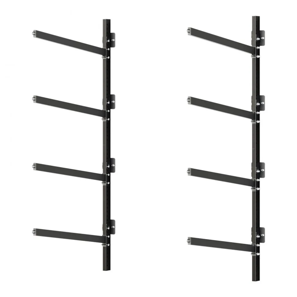 VEVOR Kayak Storage Rack for 4 Kayaks, Holds 300 lbs, Heavy Duty Adjustable Wall Mount Stand for Indoor Outdoor Garage Shed Dock, Storage Holder for Canoe, Small Boat, SUP, Surfboard & Paddleboard