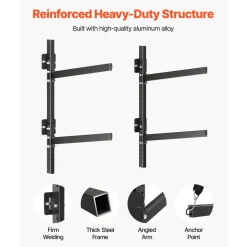 VEVOR Kayak Storage Rack for 2 Kayaks, Holds 200 lbs, Heavy Duty Adjustable Wall Mount Stand for Indoor Outdoor Garage Shed Dock, Storage Holder for Canoe, Small Boat, SUP, Surfboard & Paddleboard