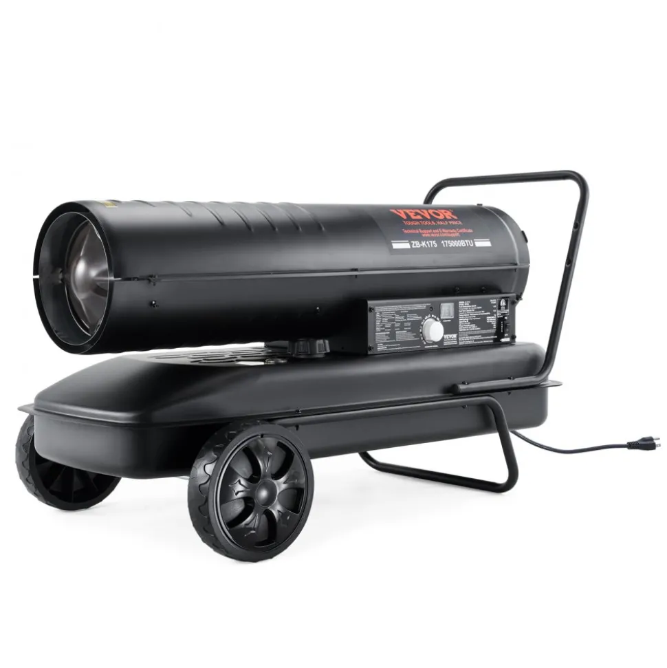 VEVOR Kerosene Forced Air Heater, 175000 BTU Portable Air Space Heater with Thermostat, 13.2 Gallon Tank Energy-Efficient heavy-duty Heater, for Indoor Outdoor Use Workshop Industry