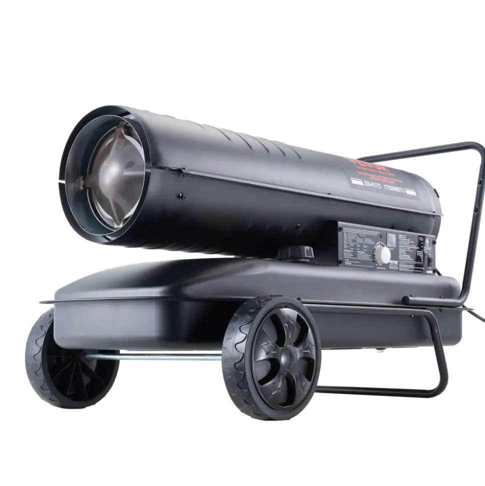 VEVOR Kerosene Forced Air Heater, 175000 BTU Portable Air Space Heater with Thermostat, 13.2 Gallon Tank Energy-Efficient heavy-duty Heater, for Indoor Outdoor Use Workshop Industry
