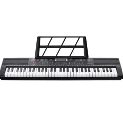VEVOR 61 Key Digital Keyboard Piano, 200 Tones 200 Rhythms, Electric Portable Piano Keyboard Kit with 60 Demo Songs Built-In Dual Speakers Headphones, Piano Stickers for Beginners Learning