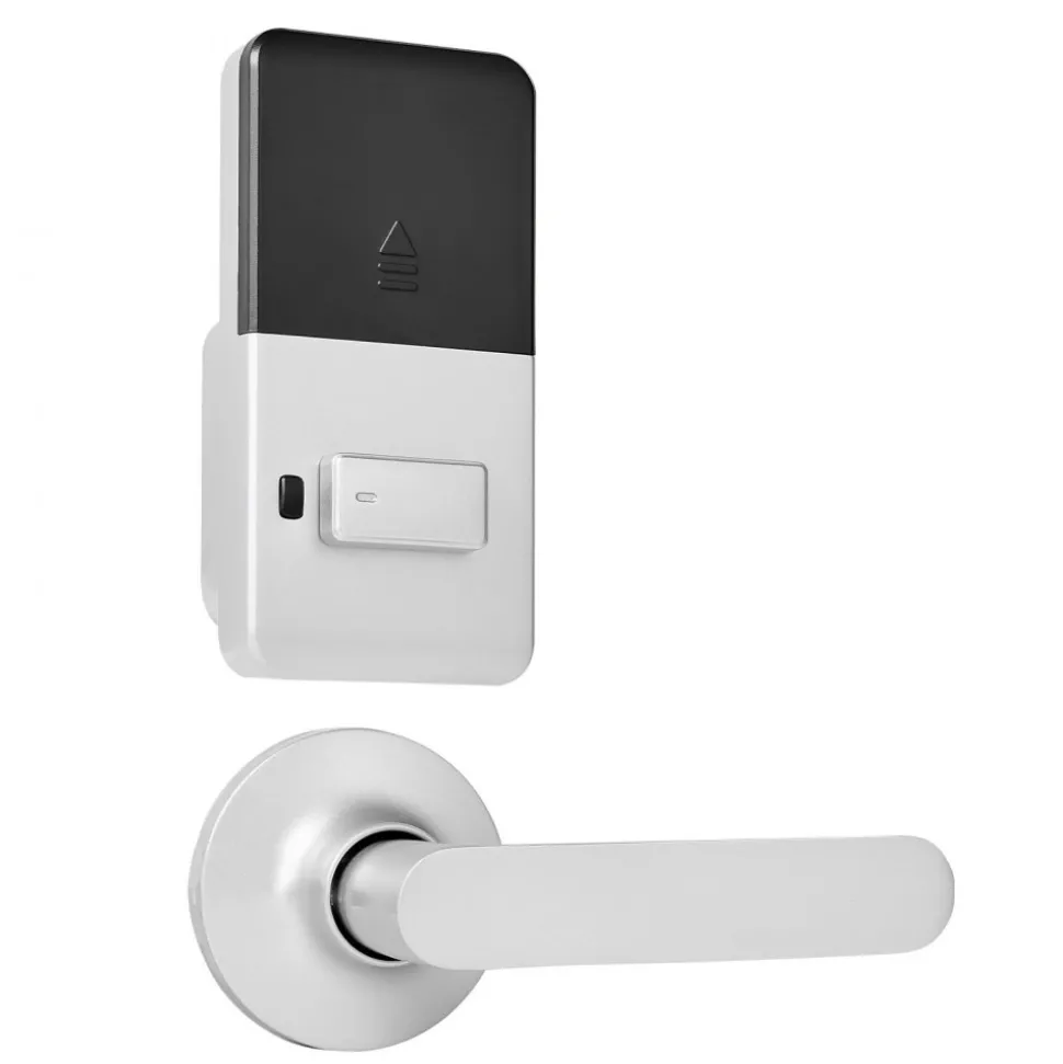 VEVOR Keyless Entry Door Lock with Handle Set, Electronic Keypad Deadbolt with Lever Handles, Pioneering Easy-Grip Design, Customizable User Codes, Keyed Entry, Auto Lock, Anti-Peeking, Silver