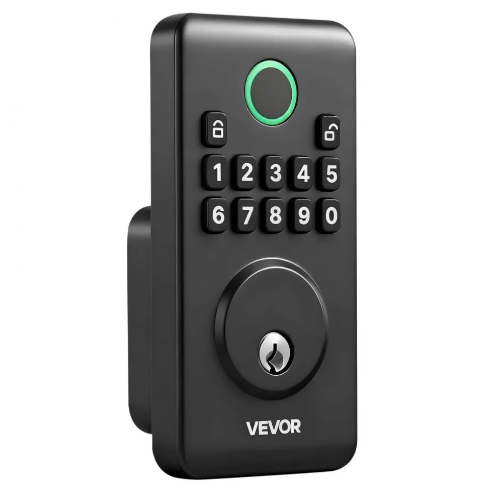 VEVOR Keyless Entry Door Lock, Electronic Deadbolt with Customizable User Codes, Pioneering Easy-Grip Design, Keyed Entry, Auto Lock, Anti-Peeking Password, Backlit Keypad, for Home, Matte Black