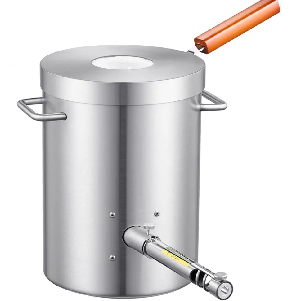 VEVOR 6KG Propane Melting Furnace Kit, Large Capacity Foundry Home Kilns, Blacksmithing Forge with Crucible & Tongs Kiln, Stainless Steel, For Metal Scrap Recycle, Gold Copper Silver Casting