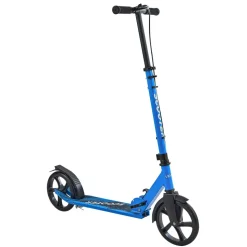 VEVOR Kick Scooter for Kids Ages 8+, Teens & Adults, 2-Wheel Toddler Scooter with Height Adjustable Handlebar, Wide Anti-Slip Deck, Foldable Lightweight for Boys & Girls up to 220 lbs, Black + Blue