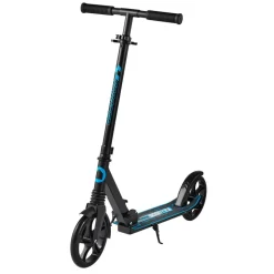 VEVOR Kick Scooter for Kids Ages 8+, Teens & Adults, 2-Wheel Toddler Scooter with Adjustable Height Handlebar, Wide Anti-Slip Deck, Foldable Lightweight for Boys & Girls up to 220 lbs, Black + Blue