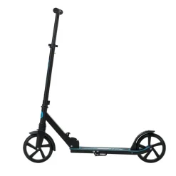 VEVOR Kick Scooter for Kids Ages 8+, Teens & Adults, 2-Wheel Toddler Scooter with Adjustable Height Handlebar, Wide Anti-Slip Deck, Foldable Lightweight for Boys & Girls up to 220 lbs, Black + Blue
