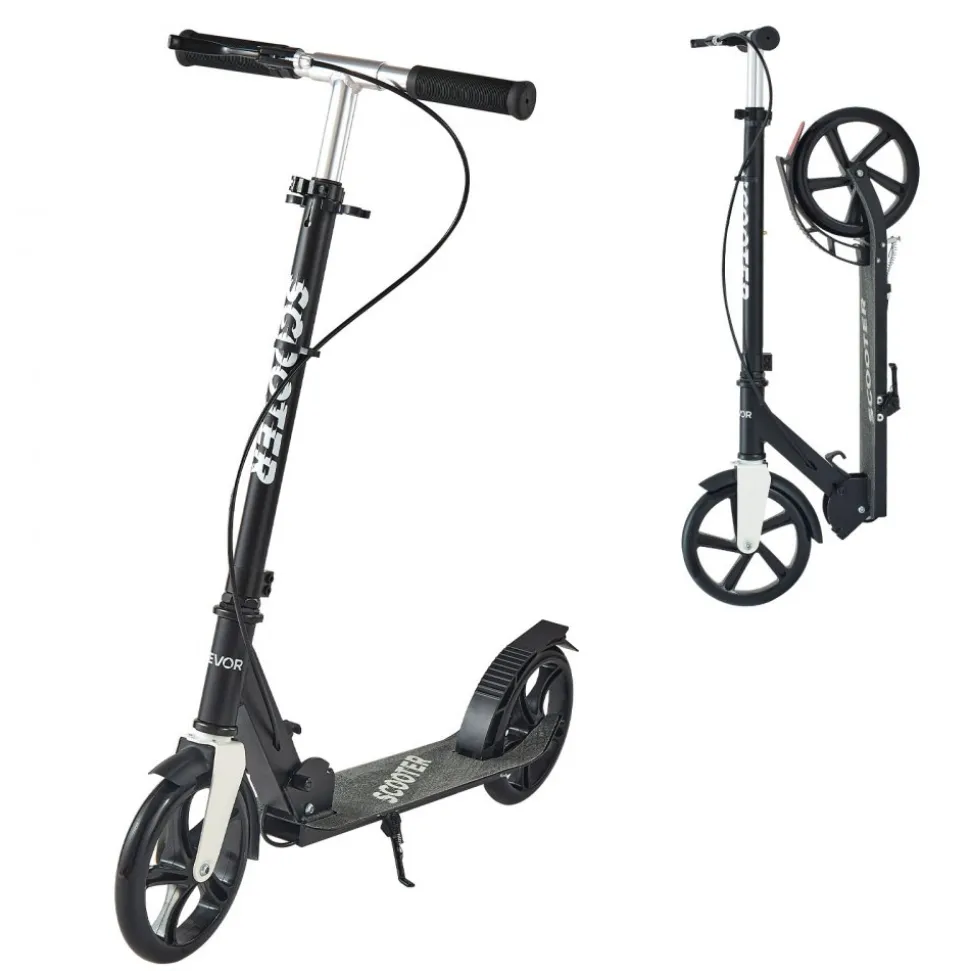 VEVOR Kick Scooter for Kids Ages 3+, 2-Wheel Toddler Scooter with Light-Up Wheels, Adjustable Height Handlebar, Wide Anti-Slip Deck, Foldable Lightweight Frame for Boys & Girls up to 110 lbs, Blue
