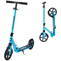 VEVOR Kick Scooter for Kids Ages 8+, Teens & Adults, 2-Wheel Toddler Scooter with Adjustable Height Handlebar, Wide Anti-Slip Deck, Foldable Lightweight for Boys & Girls up to 220 lbs, Black + Purple