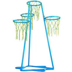 VEVOR Kids Basketball Hoop, 4-Hoop Child Basketball Hoops, Portable Basketball Stand with Adjustable Heights and 3 Balls, Indoor and Outdoor Basketball Toy Set for Children of All Ages, Boys & Girls