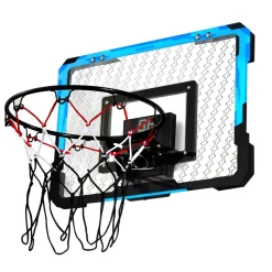 VEVOR Kids Basketball Hoop, Mini Basketball Goal with Electronic Scoreboard, Over The Door Basketball Hoop with Scoring & Music Accompaniment Functions, LED Light, Indoor Basketball Hoop for Kids 3+