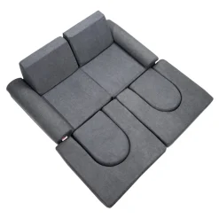 VEVOR Kids Couch, 10Pcs Modular Kids Play Couch, Toddler Couch Sofa Bed, Kids Chair Seat Playroom Furniture, Kids Sofa with Removable Cover for Kids Girls & Boys, Grey