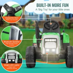 VEVOR Kids Ride on Tractor 12V Electric Toy Tractor with Trailer Remote Control