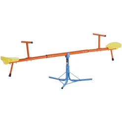 VEVOR Kids Seesaw, 100 lbs Load Capacity per Seat, Sit and Spin Teeter Totter with 3-prong Support Legs, Kids Outdoor Playground Equipment, Swiveling 360 Degrees Rotating for Children Aged 3+