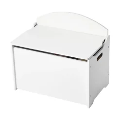 VEVOR Kids Storage Bench, Wooden Toy Box Chest with Backrest, Large Storage Cabinet with Safety Hinge, Toddlers Storage Bench for Playroom, Living Room or Entryway, 23.5 x 14.5 x 21.46 in, White
