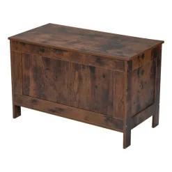 VEVOR Kids Storage Bench, Wooden Toy Box Chest, Large Storage Cabinet with Safety Hinge, Toddlers Retro Storage Bench for Playroom, Living Room or Entryway, 29.7 x 15.3 x 18.9 in, Easy Assembly, Brown