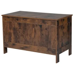 VEVOR Kids Storage Bench, Wooden Toy Box Chest, Large Storage Cabinet with Safety Hinge, Toddlers Retro Storage Bench for Playroom, Living Room or Entryway, 29.7 x 15.3 x 18.9 in, Easy Assembly, Brown