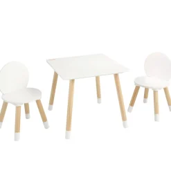 VEVOR Kids Table and 2 Chairs Set, Toddler Table and Chair Set, Children Multi-Activity Table for Art, Craft, Reading, Learning, 1 Table and 2 Chairs