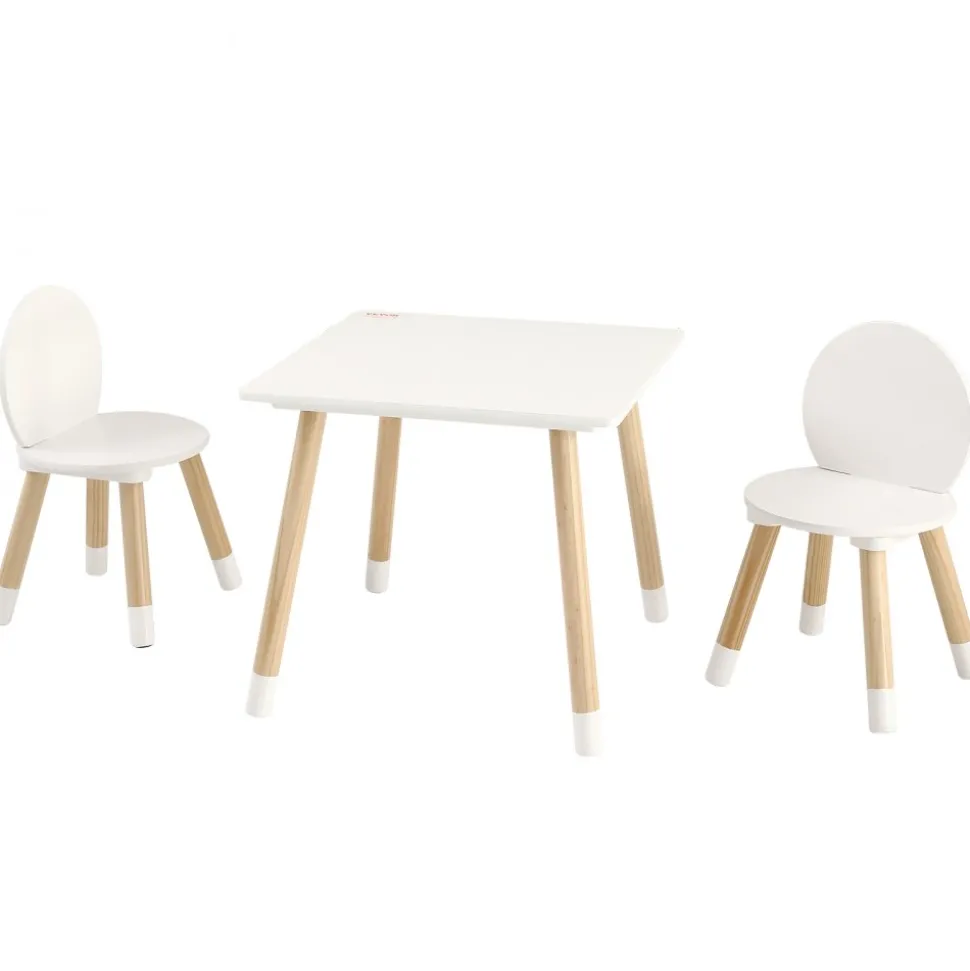 VEVOR Kids Table and 2 Chairs Set, Toddler Table and Chair Set, Children Multi-Activity Table for Art, Craft, Reading, Learning, 1 Table and 2 Chairs
