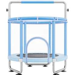 VEVOR 36" Kids Trampoline, 3FT Indoor Outdoor Trampoline, Foldable Mini Trampoline with Handle, Rebounder Trampoline for Toddlers, Birthday Gift for 3+ Years Children, Boys Girls for Fun, Bule