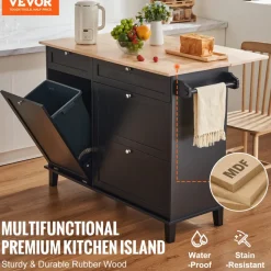 VEVOR Kitchen Island Cart, 50