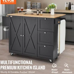 VEVOR Kitchen Island Cart, 56