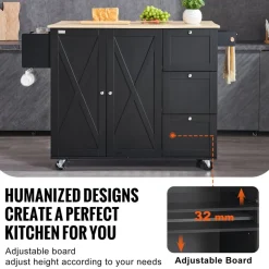 VEVOR Kitchen Island Cart, 56