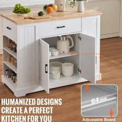 VEVOR Kitchen Island Cart, 46