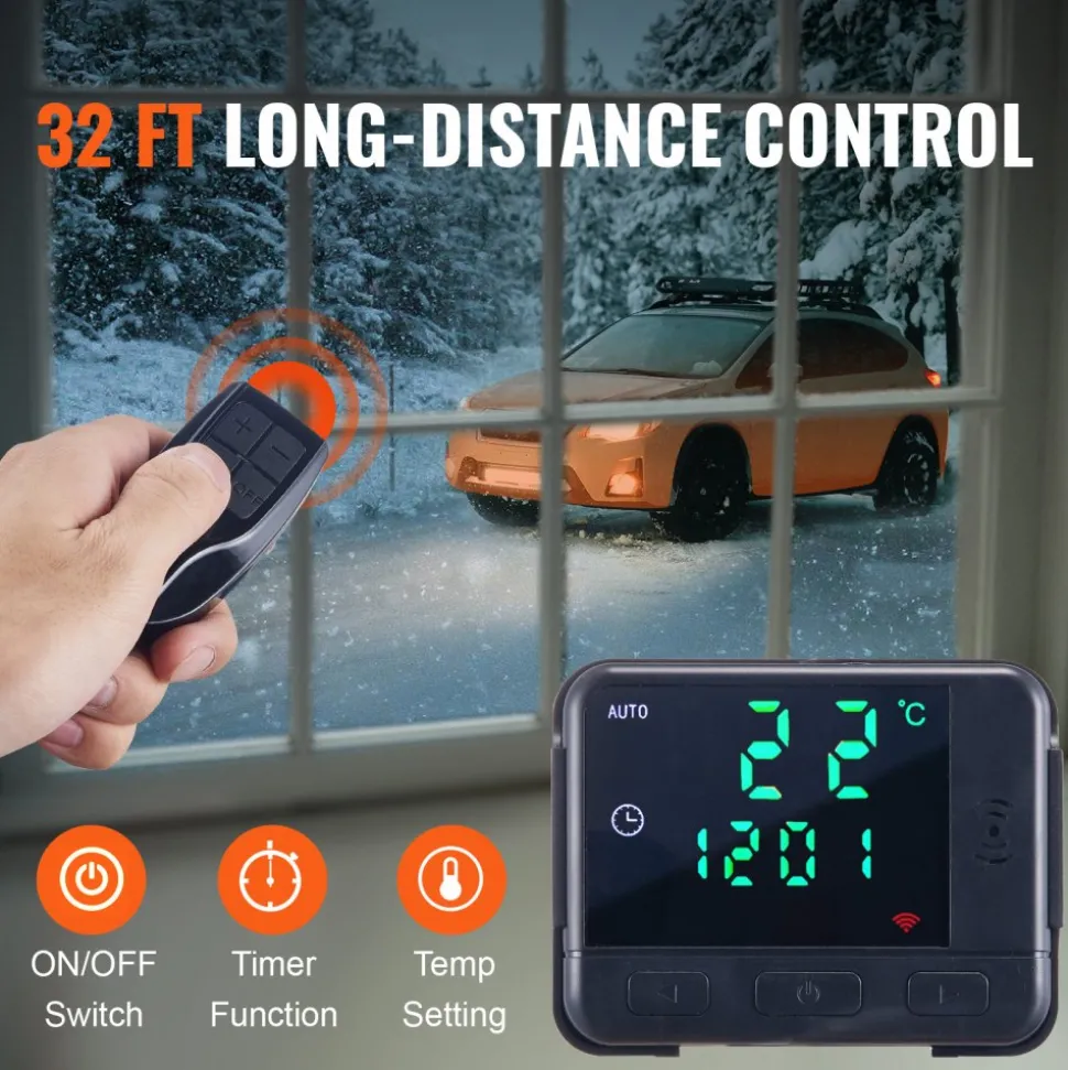 VEVOR 8 KW Diesel Air Heater, Bluetooth App Control All-in-one Diesel Heater with Automatic Altitude Adjustment, Remote Control and LCD, Portable Parking Heater for RV Trailer Camper Van Boat