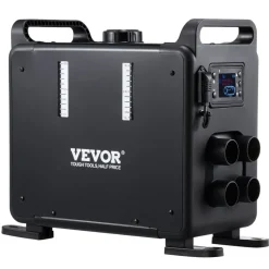 VEVOR 8KW Diesel Heater, 12V/24V All in One Diesel Air Heater, Bluetooth APP Control, Remote Control and Display Screen, CO Alarm, Fast Heating Vertical Portable Diesel Heater for Vehicles, Garage