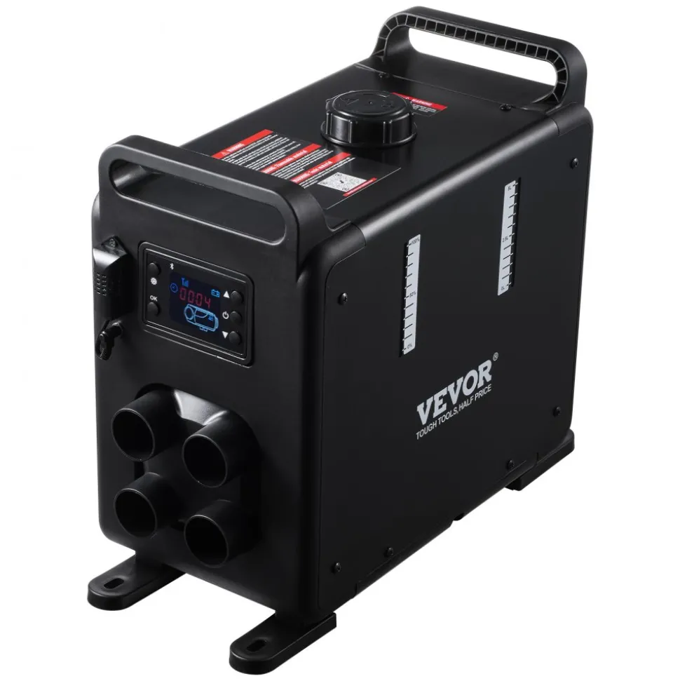VEVOR 8KW Diesel Heater, 12V/24V All in One Diesel Air Heater, Bluetooth APP Control, Remote Control and Display Screen, CO Alarm, Fast Heating Vertical Portable Diesel Heater for Vehicles, Garage