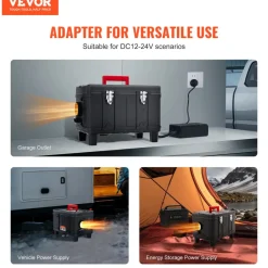 VEVOR 8KW Diesel Heater, 12V/24V All in One Diesel Air Heater, with Bluetooth APP Control, Remote Control and Display Screen, CO Alarm, Fast Heating Portable Diesel Heater for Vehicles and Garage