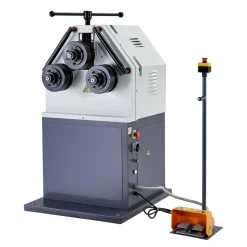 VEVOR 2.2KW Electric Roll Bending Machine, 3-Roller Electric Pipe Bender Machine with 180° Maximum Bending Angle & Reversible Foot Switch, Support Horizontal/Vertical Operation (220V 60Hz 3-Phase)