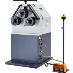 VEVOR 2.2KW Electric Roll Bending Machine, 3-Roller Electric Pipe Bender Machine with 180° Maximum Bending Angle & Reversible Foot Switch, Support Horizontal/Vertical Operation (220V 60Hz 3-Phase)